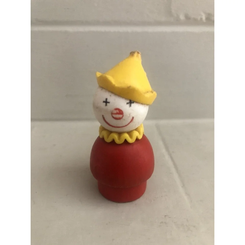 Vintage Fisher Price Little People Red Clown Figure